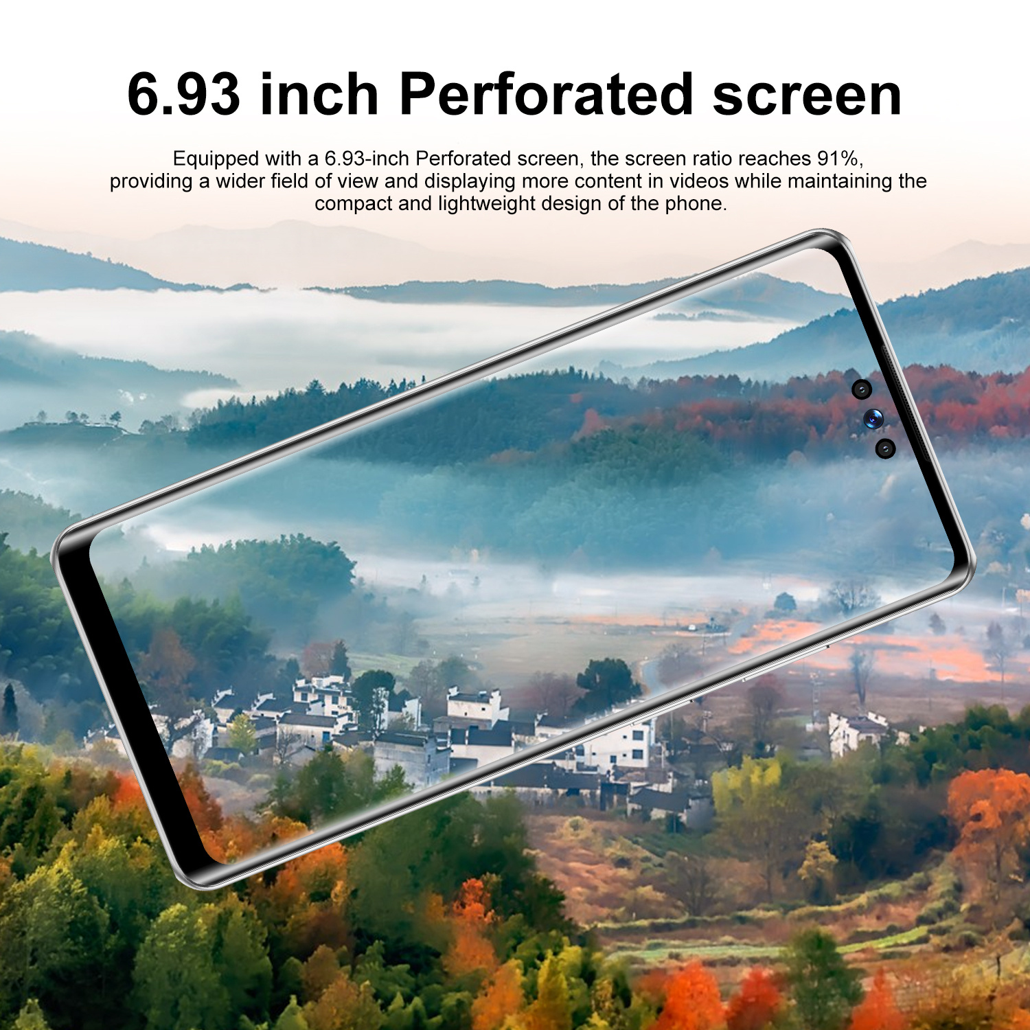 Novi otključani Android pametni telefon, opremljen sa 8GB RAM-a + 256GB memorije, 6.93-inčni HD ekran na dodir, 16MP+50MP prednja i zadnja HD kamera, Android 12 sistem, GPS pozicioniranje, moderan i kul dizajn, trendi moda, studentski telefon, poslovni telefon, idealan poklon za praznike i rođendane