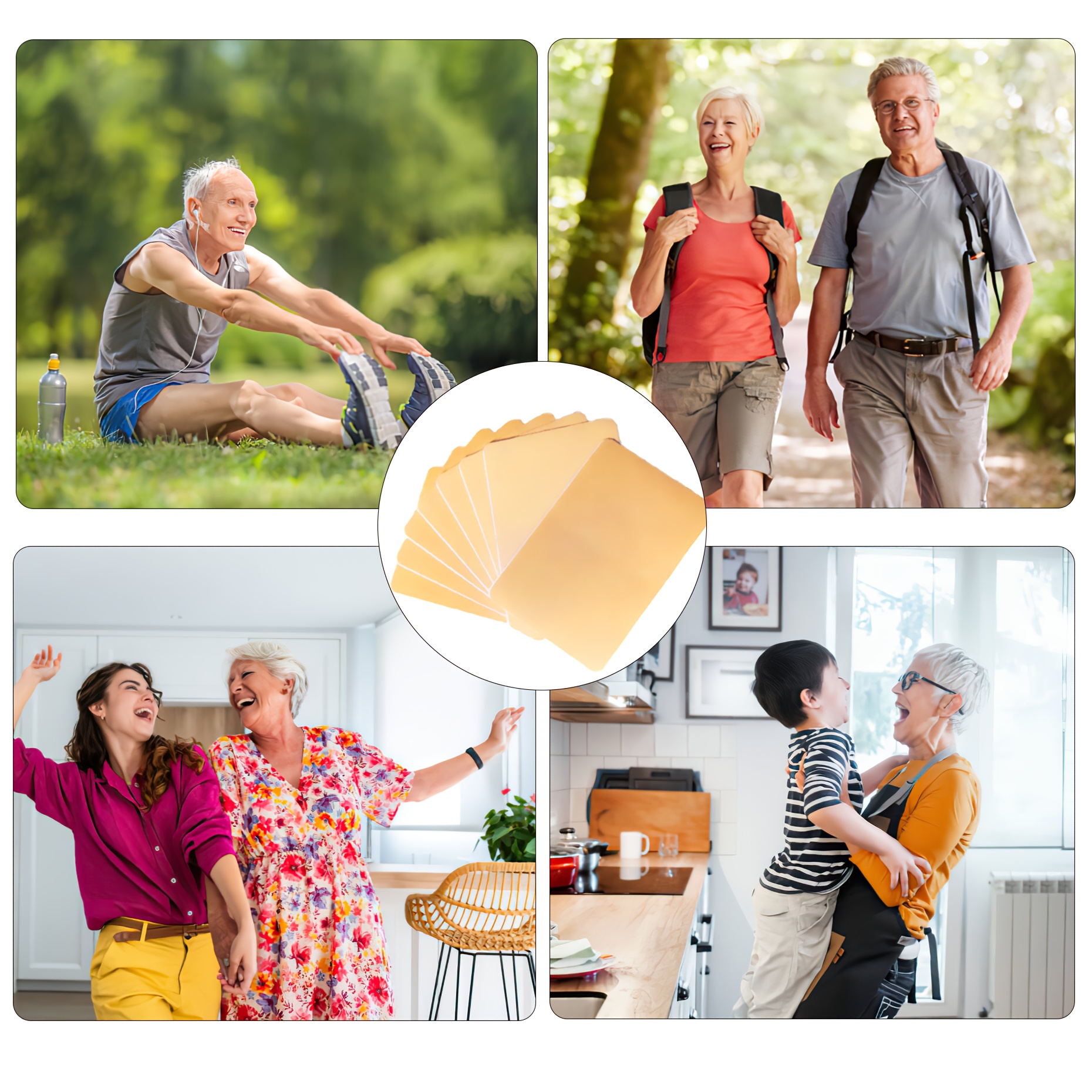 Glukozamin Hondroitin Flaster - Flaster za podršku kolena i donjeg dela leđa, udobna dugotrajna toplota, pogodan za muškarce i žene, za podršku kolena i negu zglobova, prozračna tkanina, moderan dizajn, jednostavan za korišćenje - dostupne različite opcije pakovanja