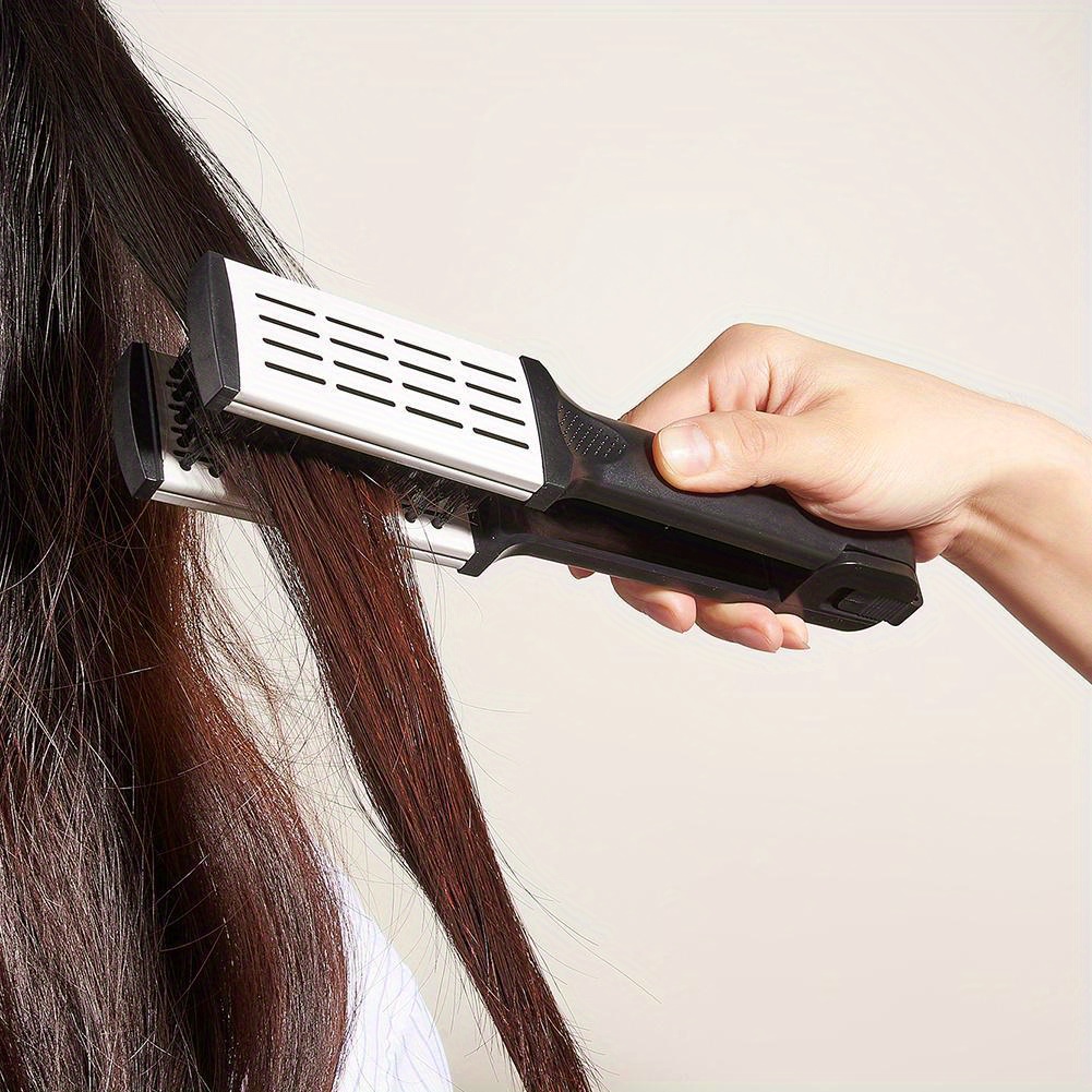 WANMEI Ravnalo za kosu V češalj za stilizovanje kose, dvostruka upotreba, ravnalo i uvijanje, kućni češalj bez punjenja