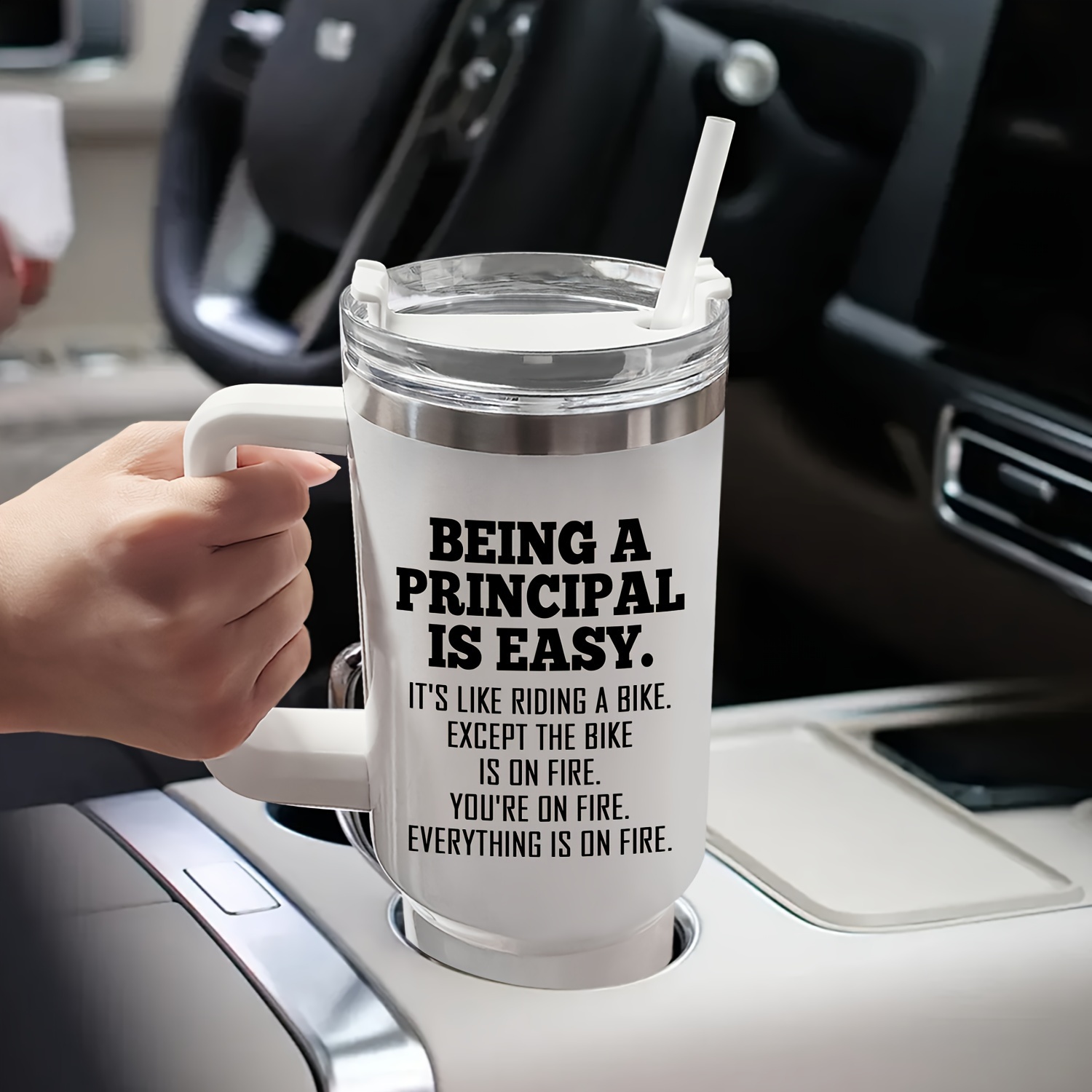 1 kom. Smiješna čaša za čaj sa poklopcem i slamkom - 40oz dvostruko izolovana šolja za kafu, čaša od nerđajućeg čelika sa poklopcem otpornim na prolijevanje i ugrađenom slamkom, čaša za topla/hladna pića za kancelariju, školu, teretanu - Rođendanski, Božićni pokloni za učitelje, direktore, kolege, roditelje - Smiješan školski tematski poklon, kancelarijski pribor za piće, humoristički pribor za piće, izdržljivi pribor za piće, šolja za kafu sa avionom, vintage, inženjerska šolja/poklon dodatak