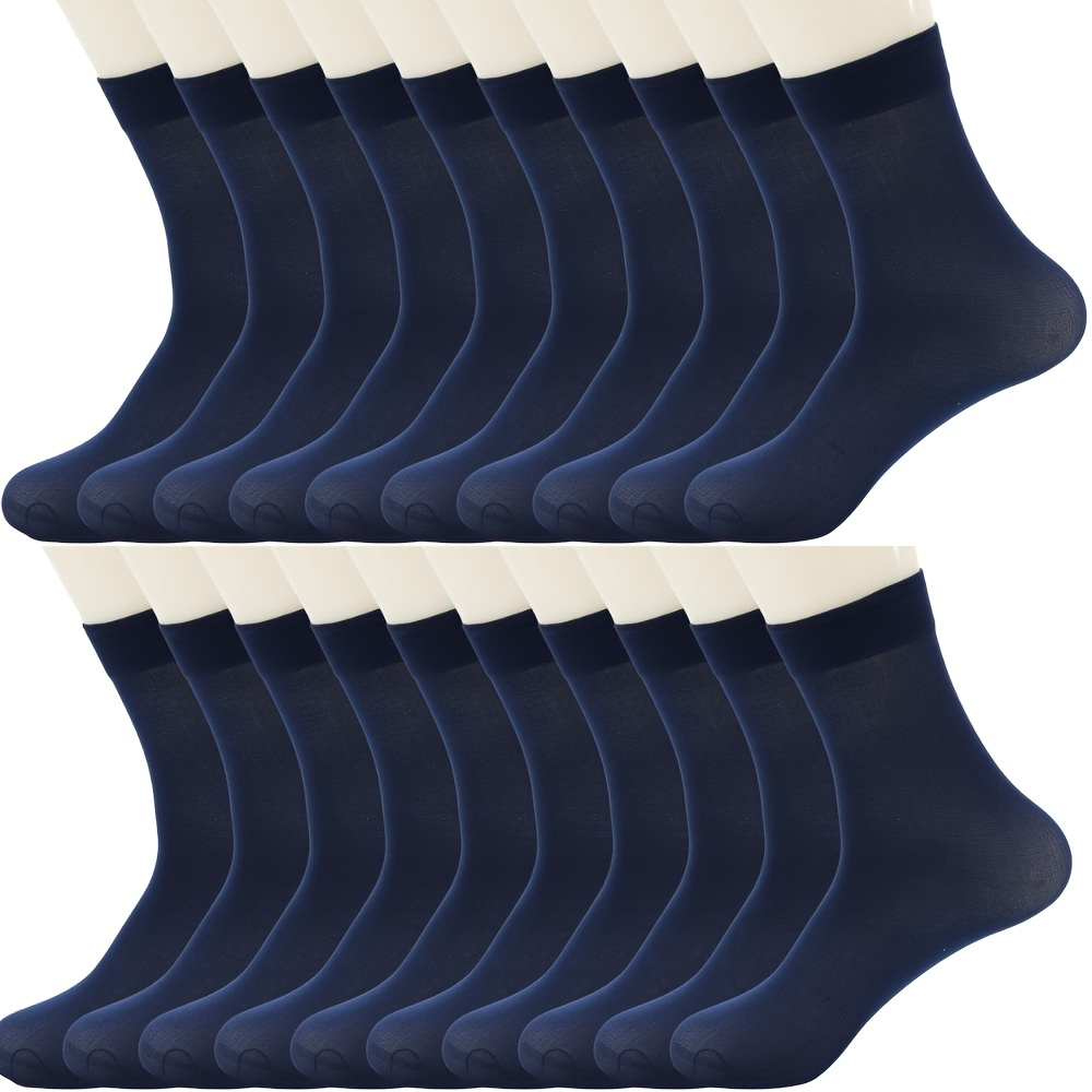 20 Parova Muških Laganih Prozračnih Čarapa do Pola Listova - Jednobojne, Višebojno Pakovanje za Leto, Poslovna i Svakodnevna Nošenja - Izdržljive i Udobne, Univerzalni Dizajn