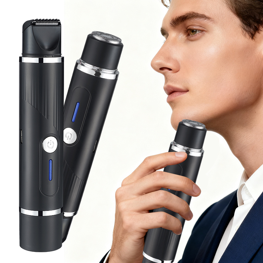 Ovo je svestrani ženski trimer za kosu i električni brijač koji ima dizajn sa dve glave, puni se preko USB-a i savršen je za upotrebu kod kuće i na putovanju, što ga čini odličnim poklonom za praznike.