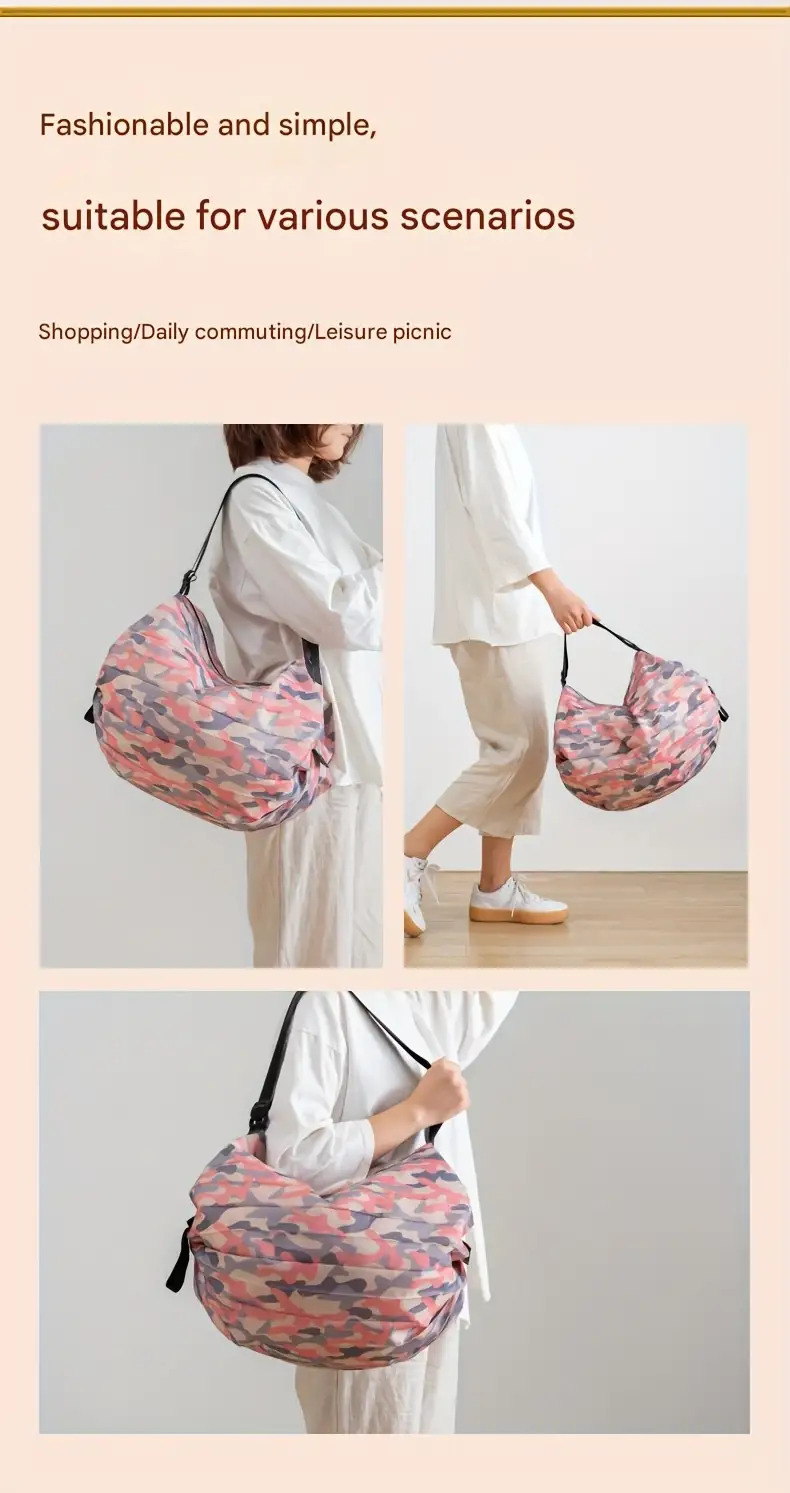 Šarena Torba Velikog Kapaciteta koja se Sklapa - Izdržljiva i Lagana, Pogodna za Putovanja, Teretanu, Kupovinu i Pranje, Dostupna u Više Boja