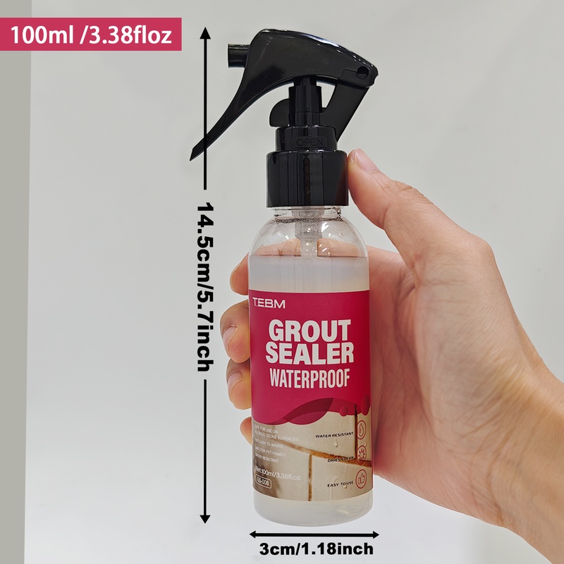 TEBM Nevidljivi Providni Vodootporni Sprej za Brtvljenje, Vodootporan i Toplotno Izolacioni Nano-Livni Kontaktni Lepak, Pogodan za Renoviranje Doma, Podove, Kuhinju i Kupatilo, Unutrašnju i Spoljašnju Upotrebu, 100ml/3.38fl.oz sa Besplatnim Jednostavnim Alatima, Spoljni brtvilo,Unutrašnja