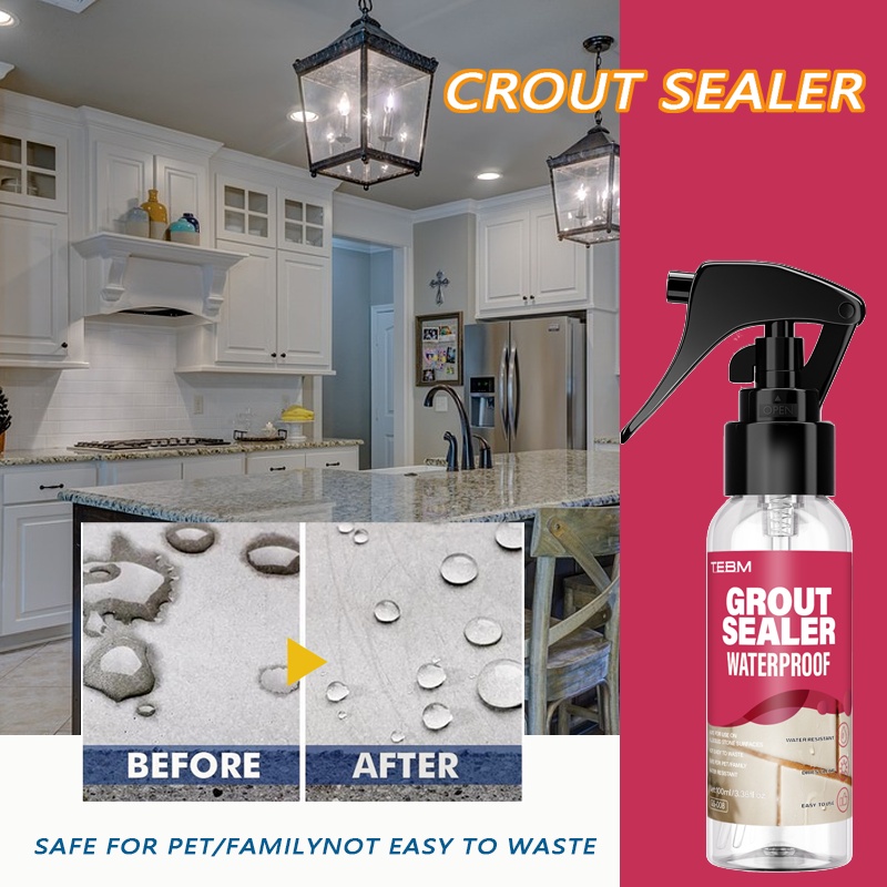 TEBM Nevidljivi Providni Vodootporni Sprej za Brtvljenje, Vodootporan i Toplotno Izolacioni Nano-Livni Kontaktni Lepak, Pogodan za Renoviranje Doma, Podove, Kuhinju i Kupatilo, Unutrašnju i Spoljašnju Upotrebu, 100ml/3.38fl.oz sa Besplatnim Jednostavnim Alatima, Spoljni brtvilo,Unutrašnja