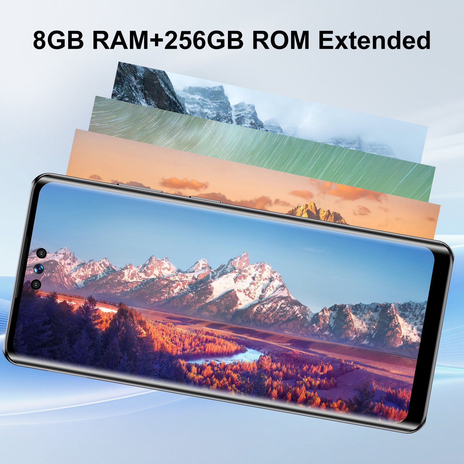 Novi otključani Android pametni telefon, opremljen sa 8GB RAM-a + 256GB memorije, 6.93-inčni HD ekran na dodir, 16MP+50MP prednja i zadnja HD kamera, Android 12 sistem, GPS pozicioniranje, moderan i kul dizajn, trendi moda, studentski telefon, poslovni telefon, idealan poklon za praznike i rođendane