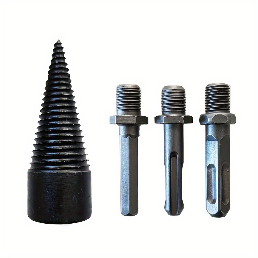 1 kom, 32/34mm - Alat za lako cepanje drveta sa nastavkom za bušilicu, dolazi sa okruglim i šesterokutnim drškama, lako cepa drvo, pogodan za negu travnjaka i obradu drveta