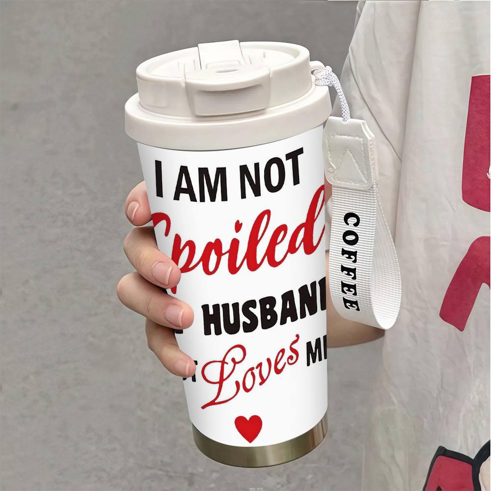 1 komad 18oz Izolovani putni termos od nerđajućeg čelika sa poklopcem - Nepropusna čaša za tople i hladne napitke, Izdržljiv i moderan dizajn, Savršen poklon za porodicu i prijatelje za Noć veštica, Božić, kampovanje, aktivnosti na otvorenom, isključivo ručno pranje, Termos za kafu, Šolja za kafu, Čaša i šolja, Oz šolja, Originalna šolja za kafu, Čaše, Šolje sa ruskim natpisima, Šolja za kafu, Sreda, Šolje za kafu i čaj, Originalna čaša, Termos šolja, Originalna šolja, Jesenja čaša