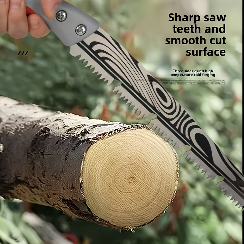 Profesionalna teška testera za sečenje - Trostrana brusena oštrica, visokotemperaturno kaljenje, čvrsta metalna konstrukcija za obrezivanje drveća, saksijanje i baštovanstvo - Brza testera za arboriste, pejzažne dizajnere i kućne vrtlare, profesionalno oblikovana oštrica sa detaljnim uzorkom