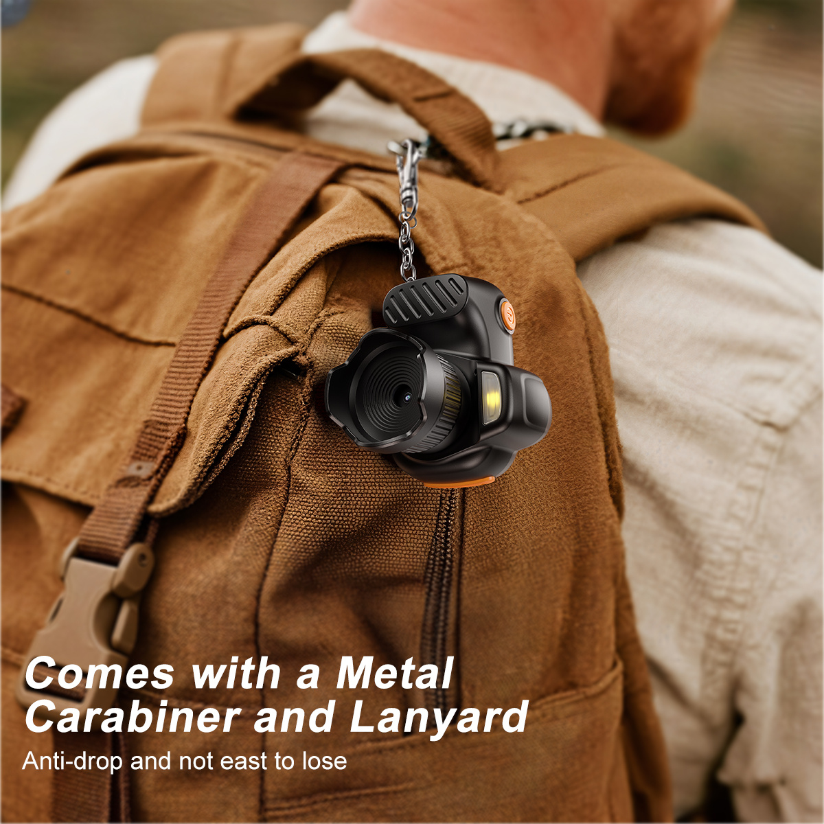 Kompaktni 1080P HD Video Rekorder - Digitalni Kamera u Obliku Privezka sa 64GB Memorijskom Karticom, 0.96-Inčnim HD Ekranom, Produženim Vek Trajanja Baterije i Ultra-Prenosivim Dizajnom, Idealan za Putovanja, Vlogovanje i Noćnu Fotografiju (Crna)