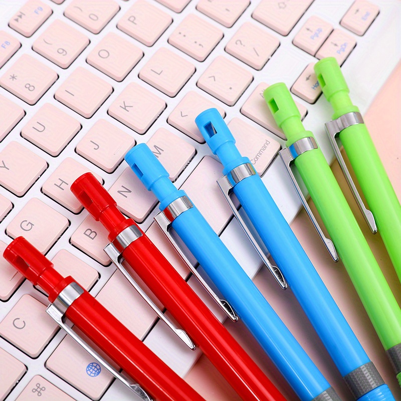 6-delni set novih mehaničkih automatskih olovaka u boji makarona 2.0, sa zamenskim grafitnim jezgrom 2B i šiljkom na kraju za umetničko crtanje, pisanje u kancelariji, kancelarijske potrepštine (4 olovke + 2 kutije mina)