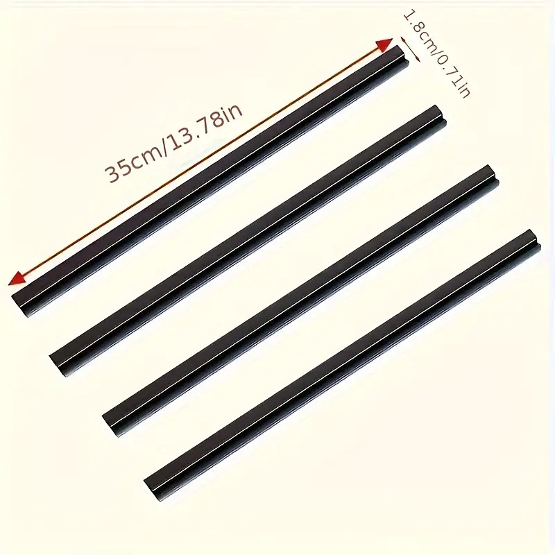 Set od 2 izdržljiva brisača za bočne stakla - Napravljena od silikona koji se ne deformiše, pogodna za SUV vozila, kamione i automobile, sa crveno-crnim dizajnom, otporna na kišu i sneg, poboljšana vidljivost vozila, moderan dizajn brisača