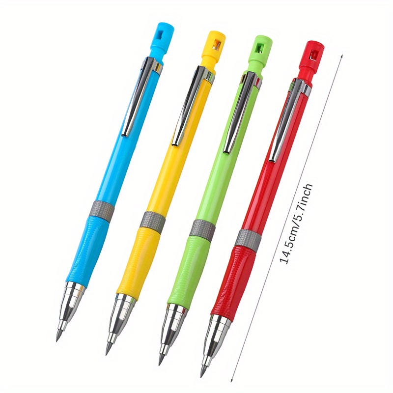 6-delni set novih mehaničkih automatskih olovaka u boji makarona 2.0, sa zamenskim grafitnim jezgrom 2B i šiljkom na kraju za umetničko crtanje, pisanje u kancelariji, kancelarijske potrepštine (4 olovke + 2 kutije mina)