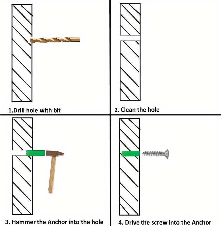 M8 Zelene Plastične Ekspanzioni Cevi u Pakovanjima od 50, 100 ili 150, Dizajnirane da Budu Izdržljive, Otporne na Habanje i Pogodne za Različite Vremenske Uslove. Ovi Cilindrični Zidni Ankeri su Savršeni za Unutrašnju i Spoljašnju Dekoraciju Doma.