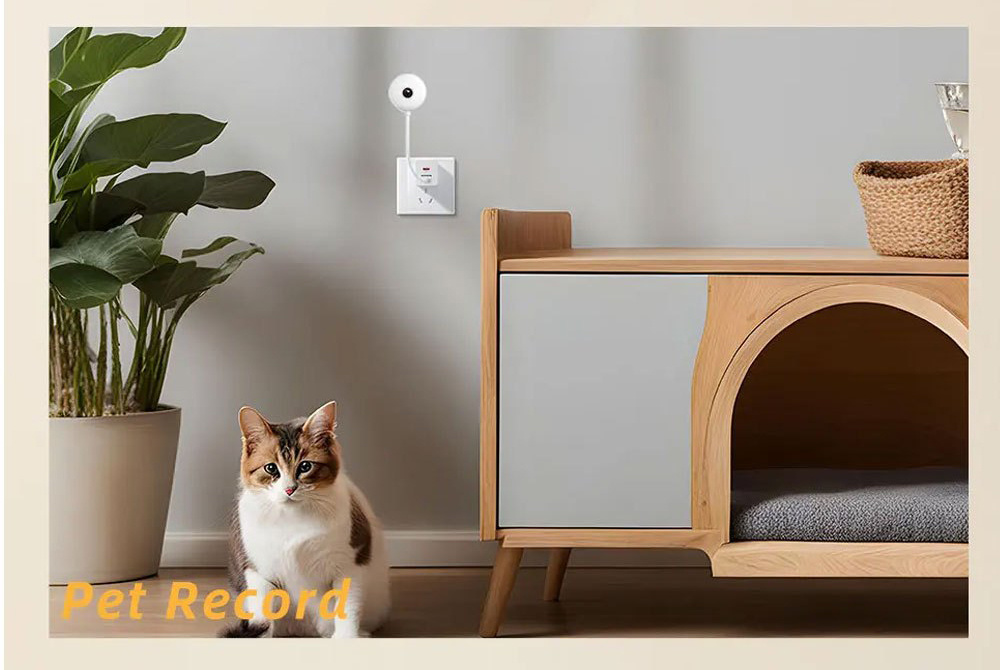 Tuya USB Sijalica za Unutrašnju Upotrebu Mini Wifi 3MP Mala Kamera sa Cloud Skladištem Kompatibilna sa Smart Life Home Plug And Play