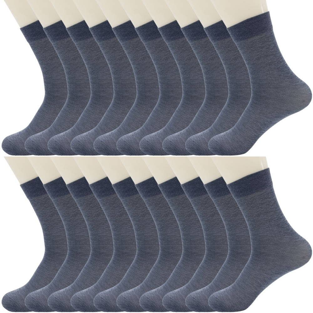 20 Parova Muških Laganih Prozračnih Čarapa do Pola Listova - Jednobojne, Višebojno Pakovanje za Leto, Poslovna i Svakodnevna Nošenja - Izdržljive i Udobne, Univerzalni Dizajn