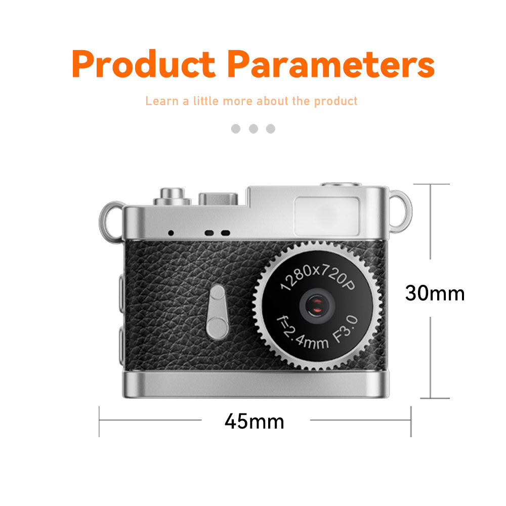 Mini Retro Digitalna Kamera sa 720P Rezolucijom i 2.44 cm Ekranom - Real-Time Preglednik za Fotografisanje i Snimanje | Punjiva Baterija od 180mAh | Prenosiva i Pogodna za Početnike | Savršen Božićni/Rođendanski Poklon | Memorijska Kartica Nije Uključena, Lako za Korišćenje za Svakodnevno Snimanje