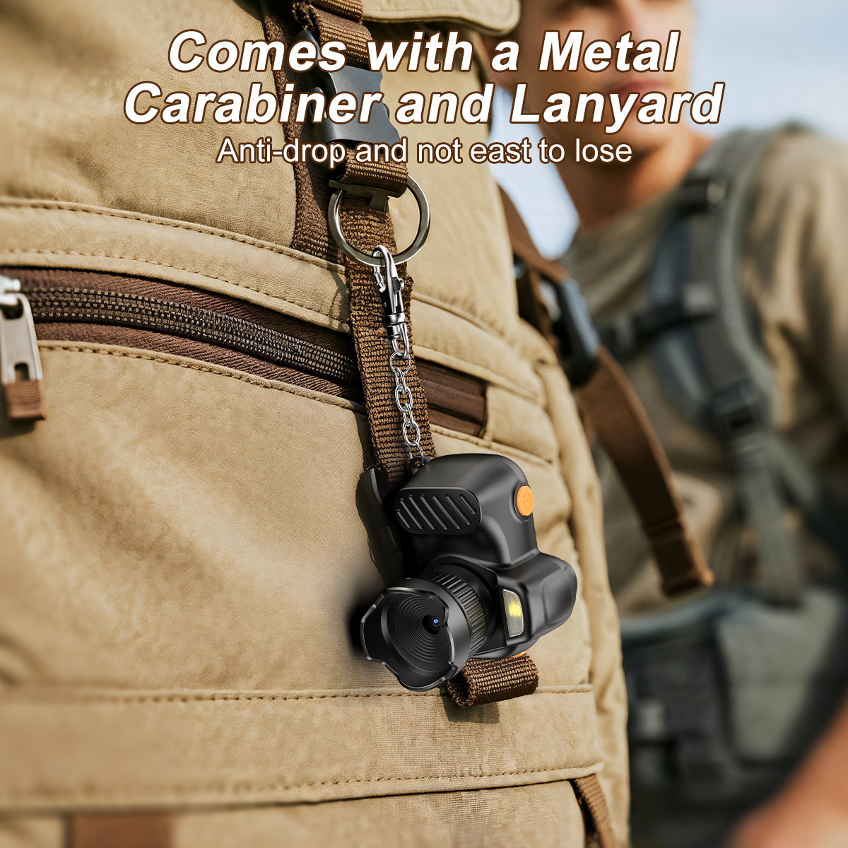 Kompaktni 1080P HD Video Rekorder - Digitalni Kamera u Obliku Privezka sa 64GB Memorijskom Karticom, 0.96-Inčnim HD Ekranom, Produženim Vek Trajanja Baterije i Ultra-Prenosivim Dizajnom, Idealan za Putovanja, Vlogovanje i Noćnu Fotografiju (Crna)