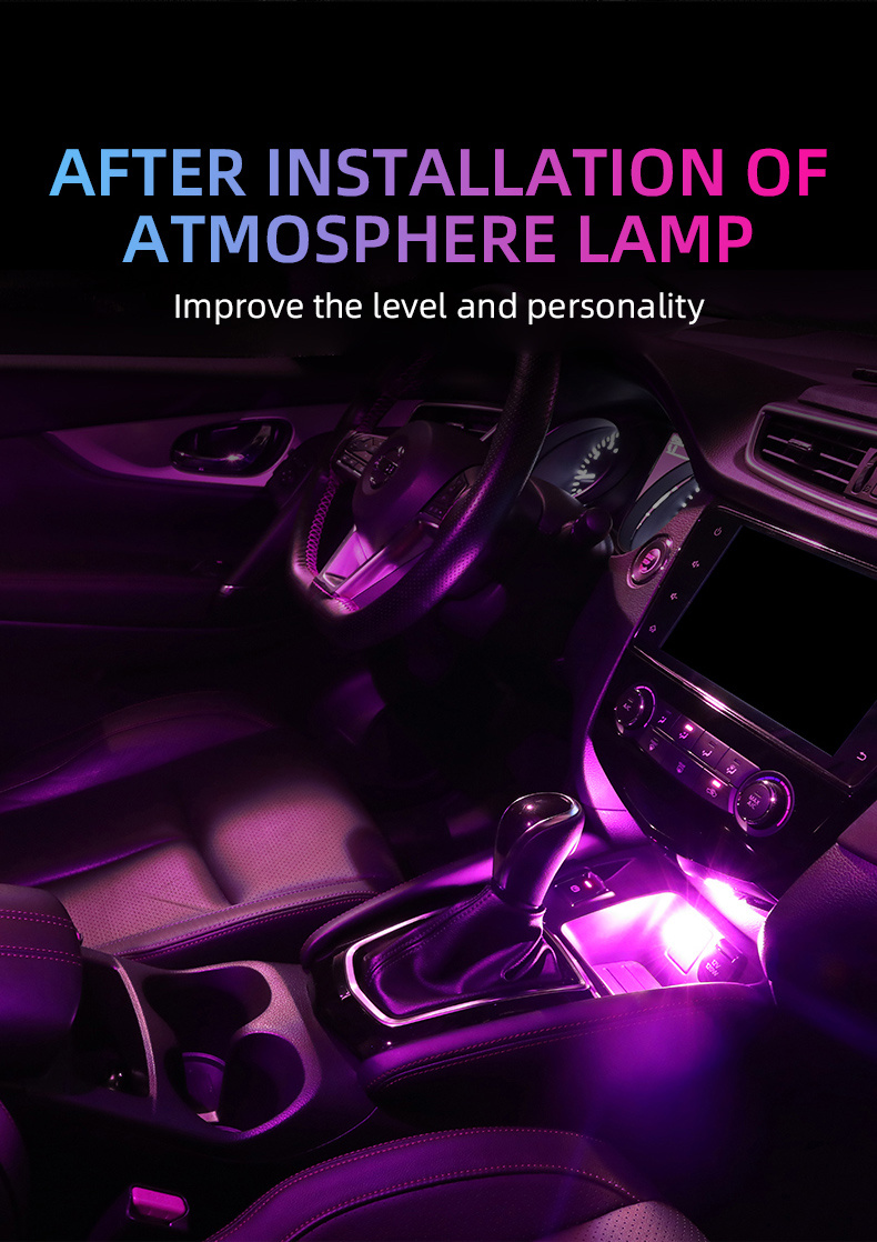 Mini USB LED Atmosferska Svetiljka za Auto, Dekorativna Svetiljka za Enterijer, Prenosiva Svetiljka za Auto, PC, Računar, Plug and Play, Super Svetla za Auto, Žurke, Sobe