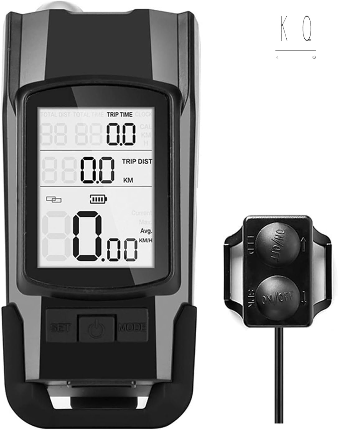 USB-Punjiva Biciklistička Svetiljka sa Brzinomjerom, Odometrom i Zvonom - USB-Prednja Svetiljka za Noćnu Vožnju, 4 Režima Osvetljenja, Biciklistička Svetiljka sa Meračem Brzine i Odometrom