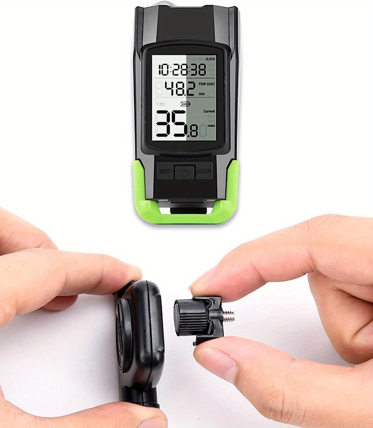 USB-Punjiva Biciklistička Svetiljka sa Brzinomjerom, Odometrom i Zvonom - USB-Prednja Svetiljka za Noćnu Vožnju, 4 Režima Osvetljenja, Biciklistička Svetiljka sa Meračem Brzine i Odometrom