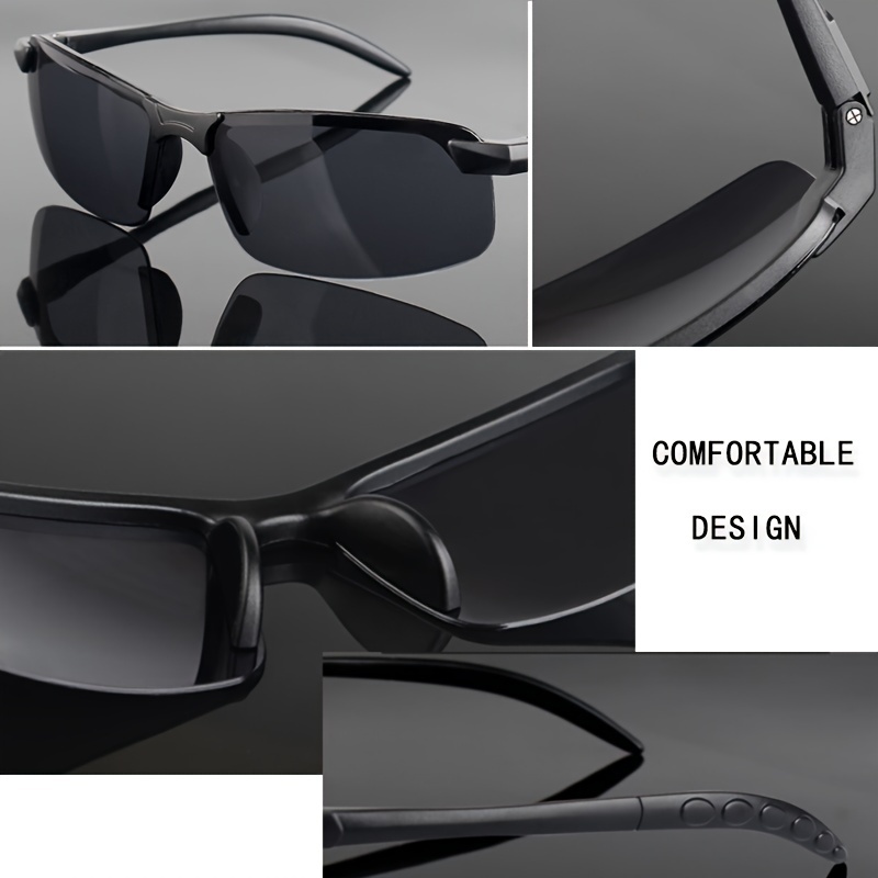 2 komada Noćne naočare za vožnju, uniseks modne poluokvirne anti-reflektirajuće naočare pogodne za noćnu vožnju