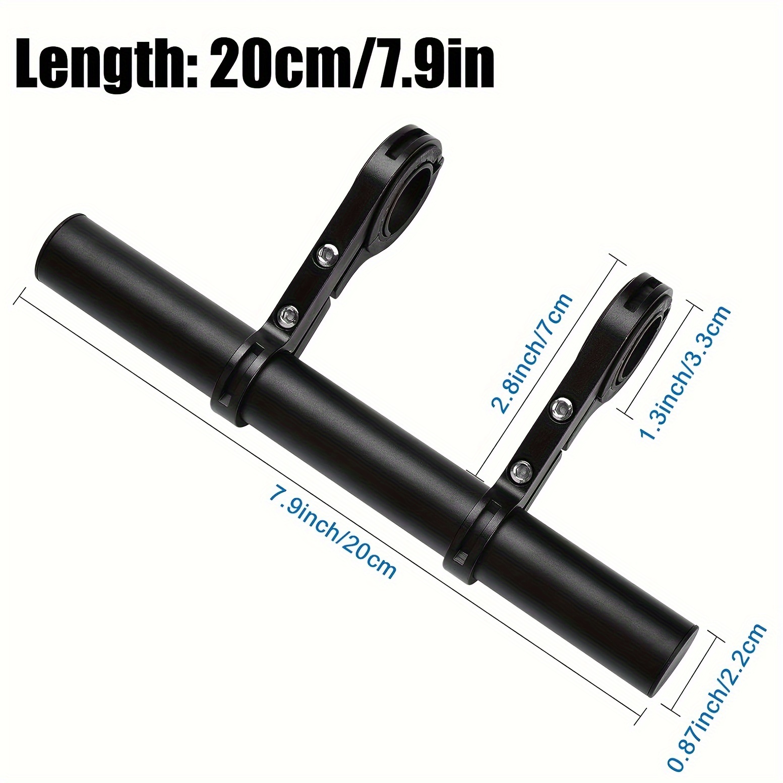 Proširivač upravljača bicikla, lagana izdržljiva aluminijska legura produžetak upravljača bicikla 10cm/ 20cm/ 30cm dužina cevi za držanje motocikla E-bike brzinomera GPS držača za telefon