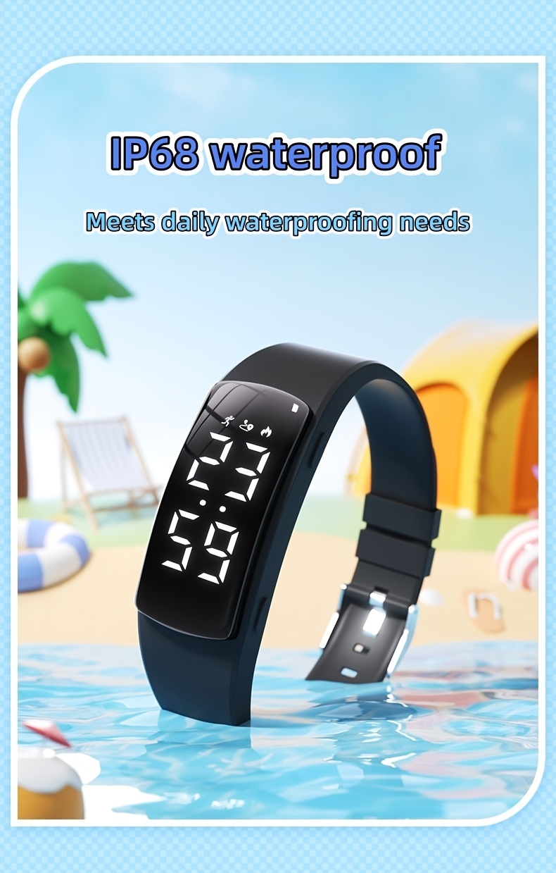 2026 Nova LED Studentska Kvadratna Multifunkcionalna Sportska Narukvica | Brojač Koraka, Vibracioni Alarm, Praćenje Kalorija, Praćenje Udaljenosti, Direktno Punjenje, Minimalistički Dizajn, Svestran Stil, Idealna za Aktivnosti na Otvorenom i Biciklizam, Samostalni Rad