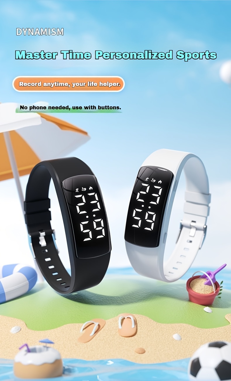 2026 Nova LED Studentska Kvadratna Multifunkcionalna Sportska Narukvica | Brojač Koraka, Vibracioni Alarm, Praćenje Kalorija, Praćenje Udaljenosti, Direktno Punjenje, Minimalistički Dizajn, Svestran Stil, Idealna za Aktivnosti na Otvorenom i Biciklizam, Samostalni Rad