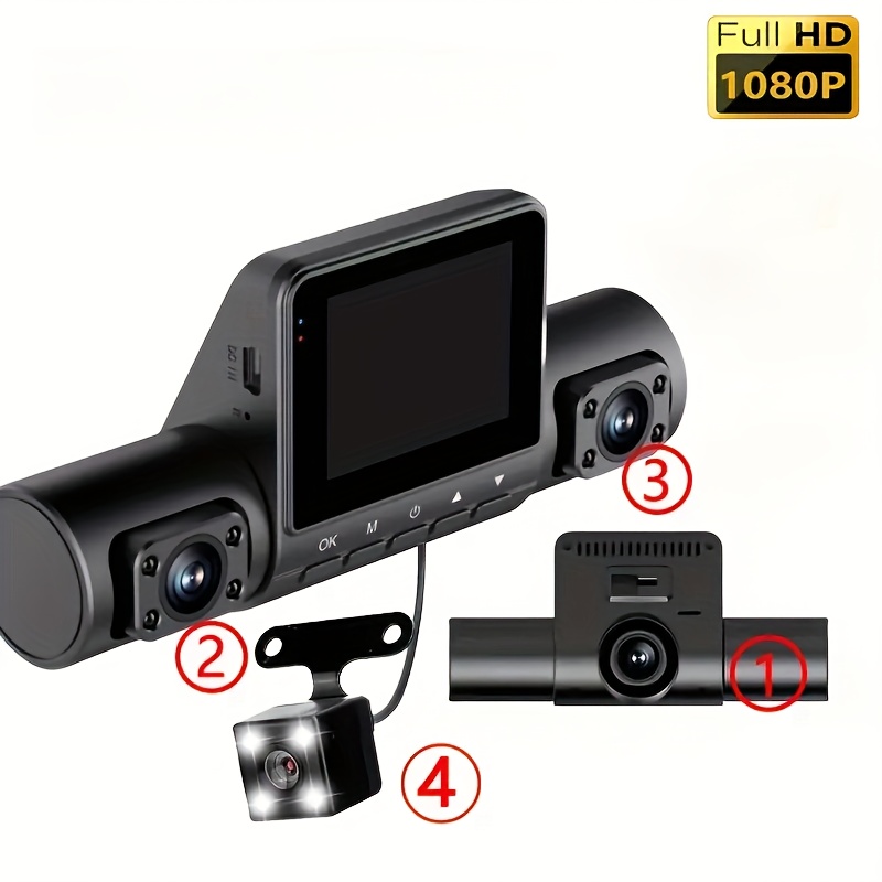 Pravi četvorokanalni 1080P Ultra HD snimanje | Objektiv širokog ugla od 170 stepeni | Rikverc kamera poboljšava sigurnost parkiranja | Ugrađeni gravitacioni G senzor automatski zaključava trenutni video tokom sudara | Automatski briše prethodni neophodni video