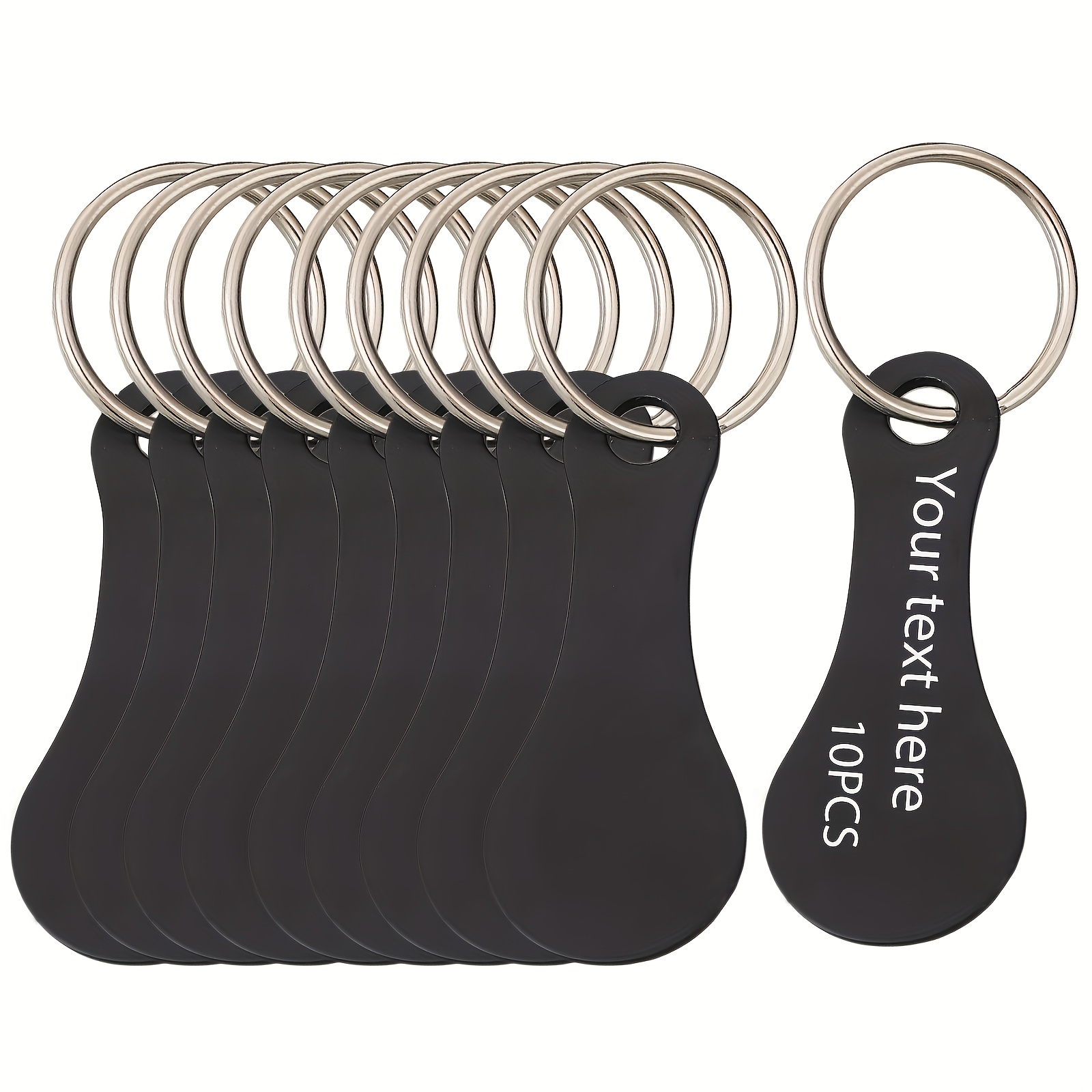 10 Nerdžajućih Čeličnih Privjesaka za Ključeve, Protiv Gubljenja u Supermarketu, Žetoni za Kolica za Kupovinu
