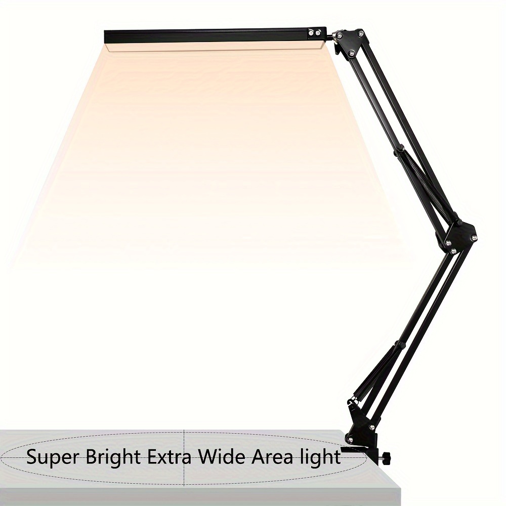 LED stona lampa sa USB napajanjem, dizajnirana za upotrebu u kancelariji, sa zaštitom za oči, podesivom metalnom zakretnom rukom i mogućnostima studija osvetljenja. Nudi tri podešavanja boje i deset nivoa osvetljenosti, što je čini idealnom za čitanje i učenje.