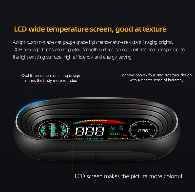 Novi automobilski elektronski kompas GPS Head-Up HUD displej, upozorenje na umor, brzinomjer, visinomjer, satelitsko pozicioniranje, kompas višefunkcionalni digitalni precizni displej, potpuno automatski satelitski signalni podaci, kul off-road modifikacija