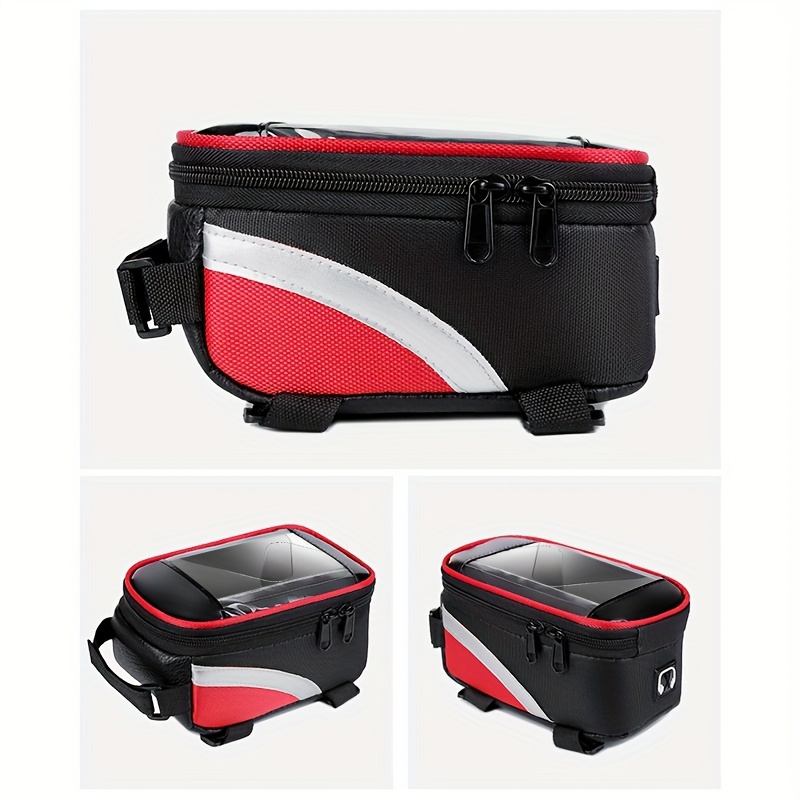 Nova torba za biciklistički upravljač sa rajsferšlusom, džep za telefon sa dodirnim ekranom, torba za prednju cev planinskog bicikla, torba za upravljač, gornja torba za upravljač