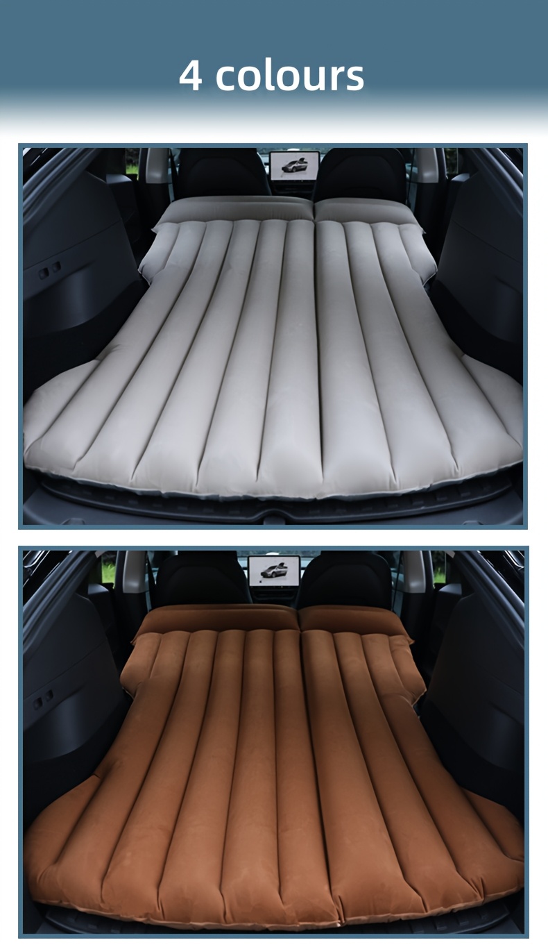 Auto Krevet – Dušek za Kampovanje – Prenosivi Krevet na Naduvavanje za Putovanja, Spavanje, Pogodan za Univerzalna Terenska Vozila sa Produženim Sofa na Naduvavanje, Uključuje Dva Jastuka na Naduvavanje – Crni