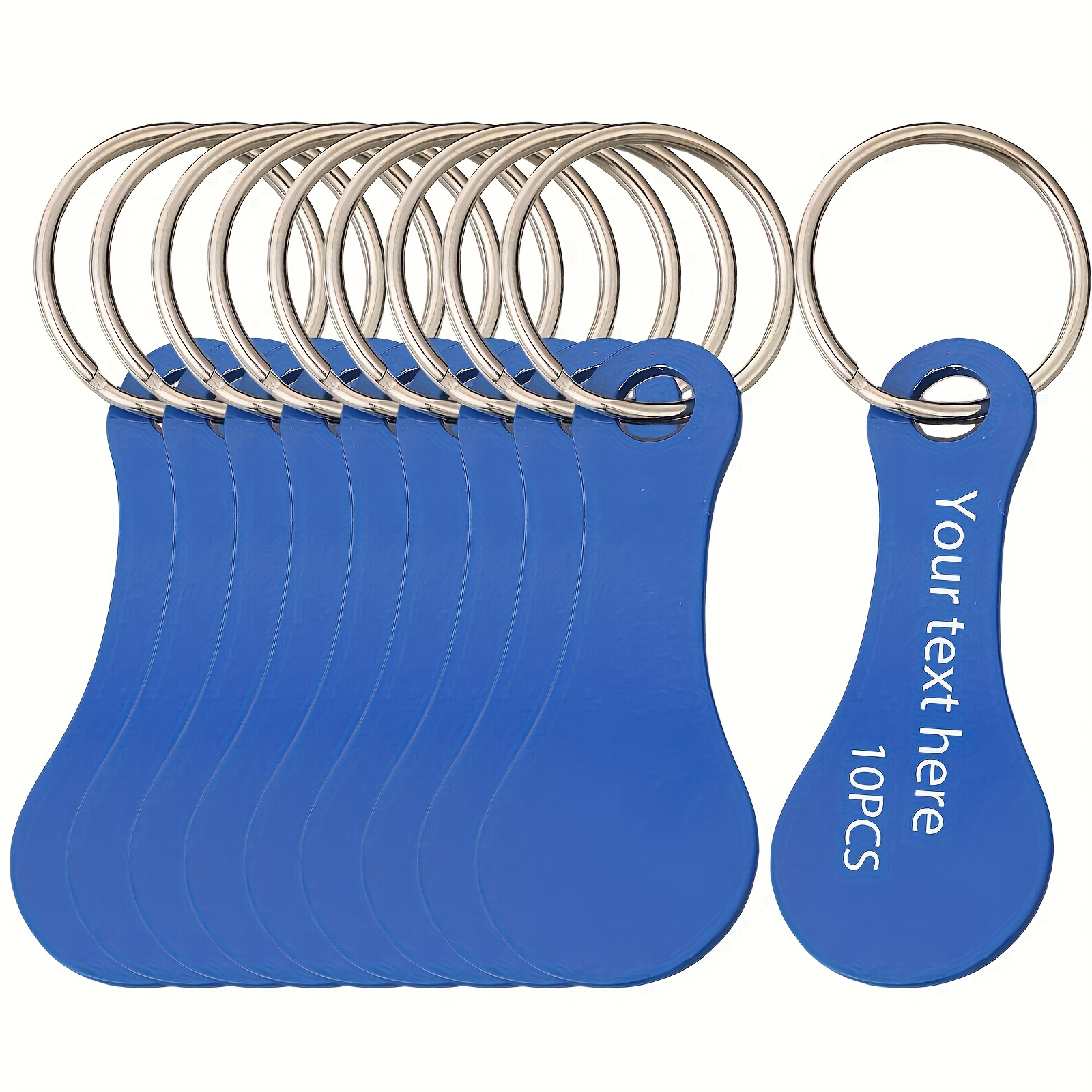 10 Nerdžajućih Čeličnih Privjesaka za Ključeve, Protiv Gubljenja u Supermarketu, Žetoni za Kolica za Kupovinu