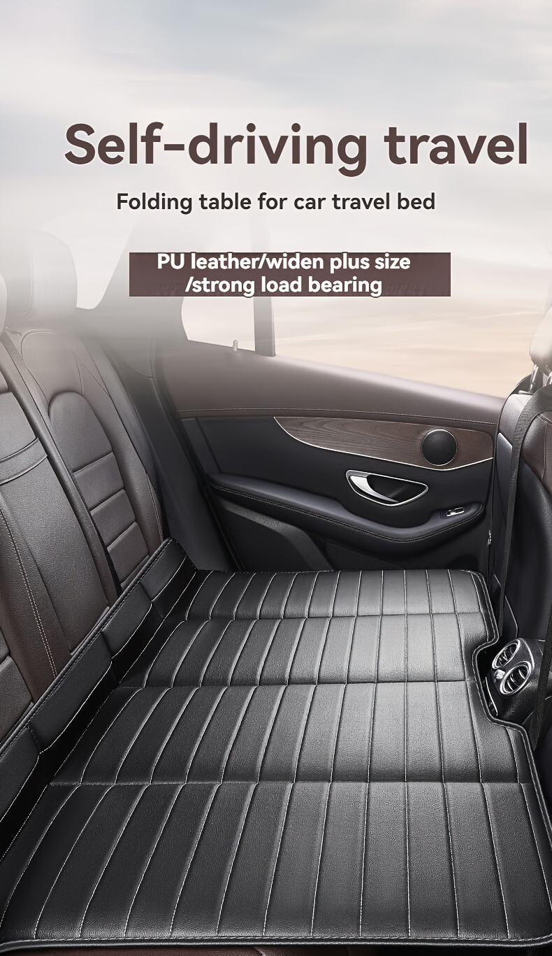 Jedan komad sklopivog dušeka za zadnje sedište automobila, praktičan krevet za putovanja, navlaka za auto sedište za pse, kompatibilan sa većinom vozila uključujući automobile, SUV vozila i kamione, sa konkavnim dizajnom pogodnim za kampovanje i putovanja