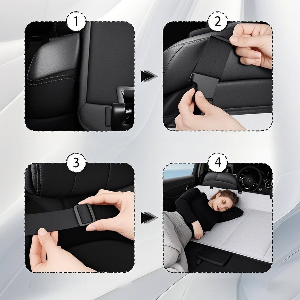 1 komad prenosivi sklopivi auto sedišni ekspanzioni dušek - ne-napuhljiv SUV prtljažnik i zadnji proširivač, pogodan za kampovanje i putovanja, ergonomski udoban dizajn, enterijer dodatak, ravna površina za spavanje, udobno ležište