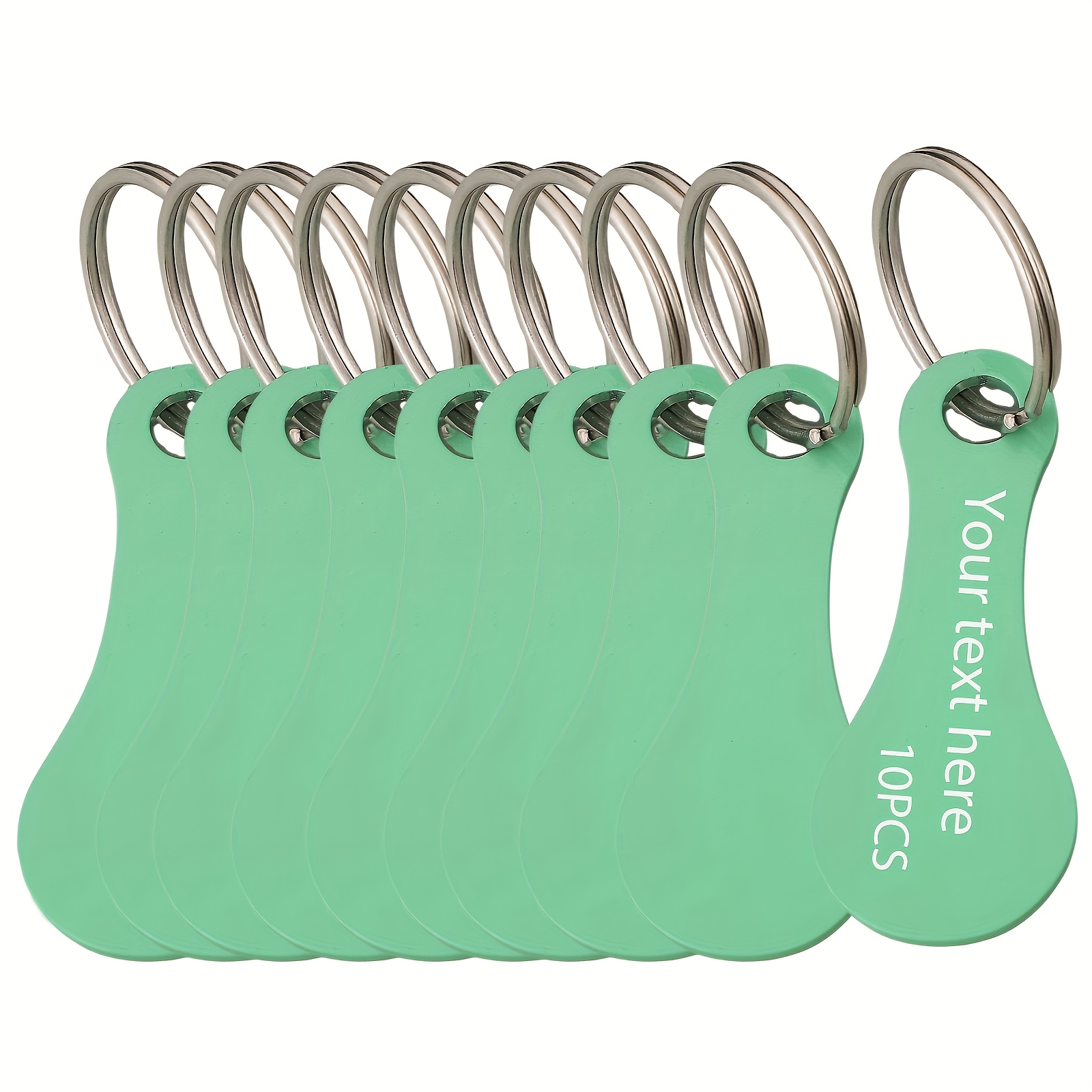 10 Nerdžajućih Čeličnih Privjesaka za Ključeve, Protiv Gubljenja u Supermarketu, Žetoni za Kolica za Kupovinu