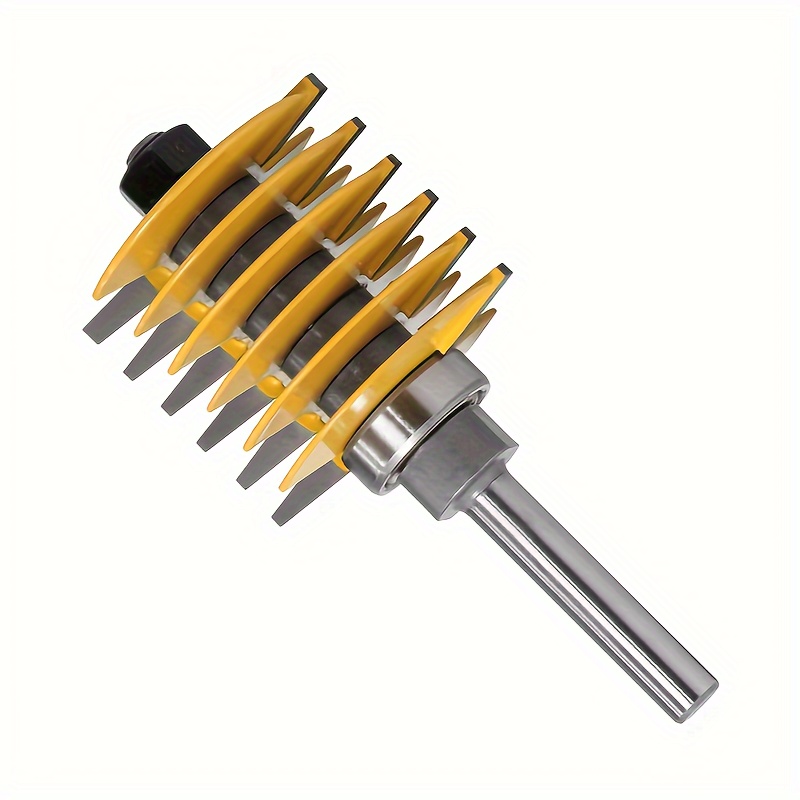 Sečivo za stepenice sa dva zuba žute boje, 8 ručki, 12 ručica, spojka za frezu, dlet za izradu drvenih proreza