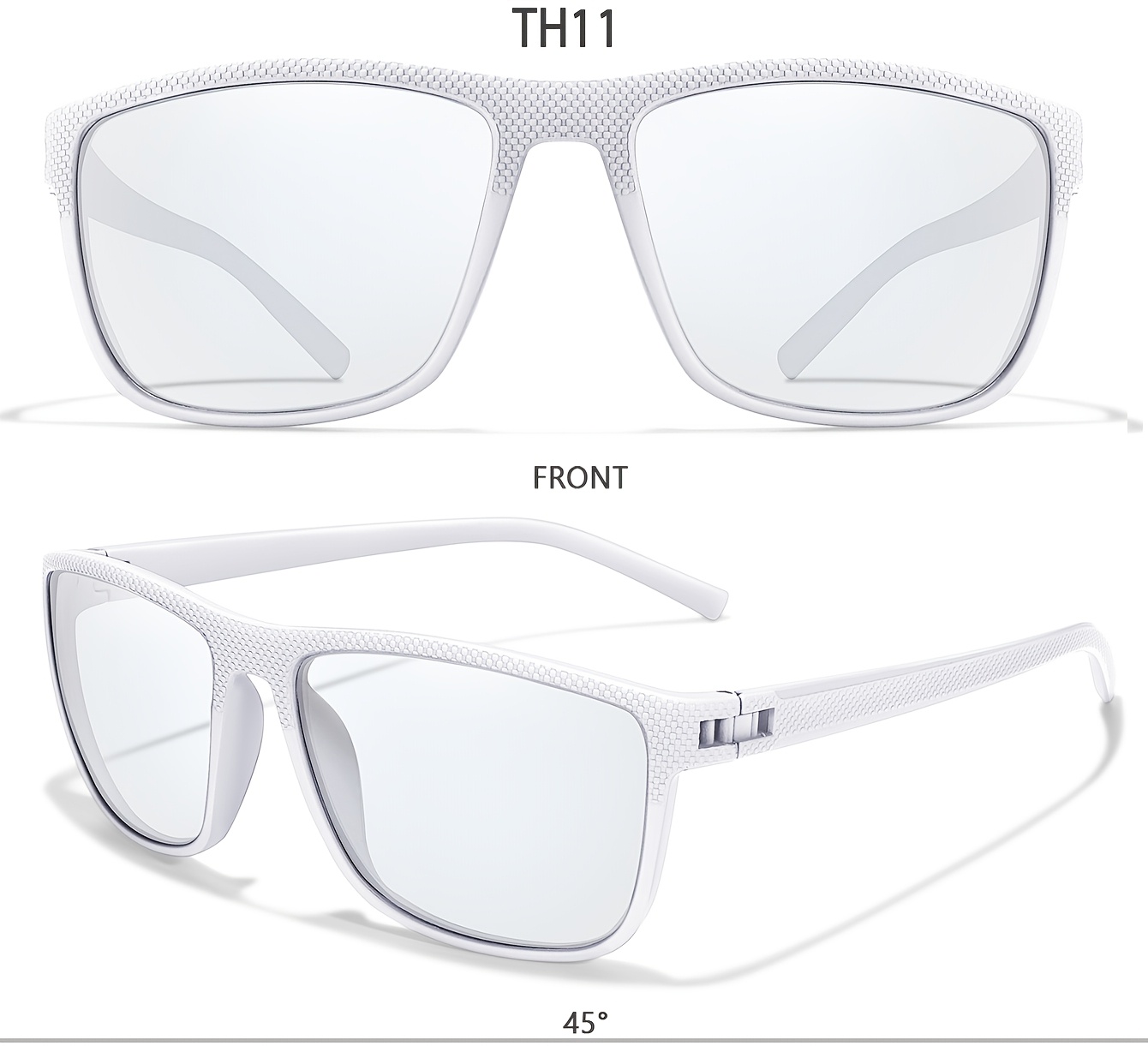 LOISRUBY Fotohromatske Kvadratne Modne Naočare sa Širokim Okvirom - Podešavanje Tamnosti, za Vožnju, Planinarenje, Ribolov, Kampovanje, Biciklizam - Uniseks Naočare za Spoljašnju Upotrebu Pogodne za Muškarce i Žene