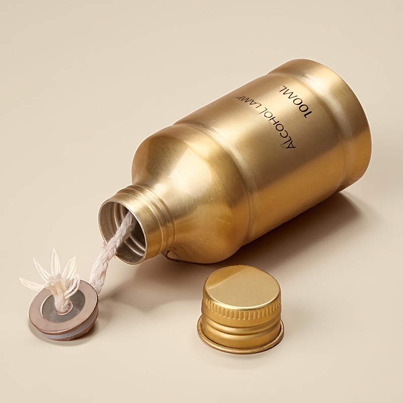 50ml/100ml Prenosiva alkoholna lampa za kućnu upotrebu, multifunkcionalna alkoholna lampa sa fitiljem i nepropusnim zatvaračem. Prazna boca bez alkohola