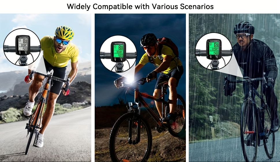 Žičani Biciklistički Kompjuter, Brojač Kola za Bicikl sa Opcijama MPH i KM/H, Sa Senzorom na Dodir, Velikim Digitalnim LCD Ekranom i Automatskom Funkcijom Buđenja