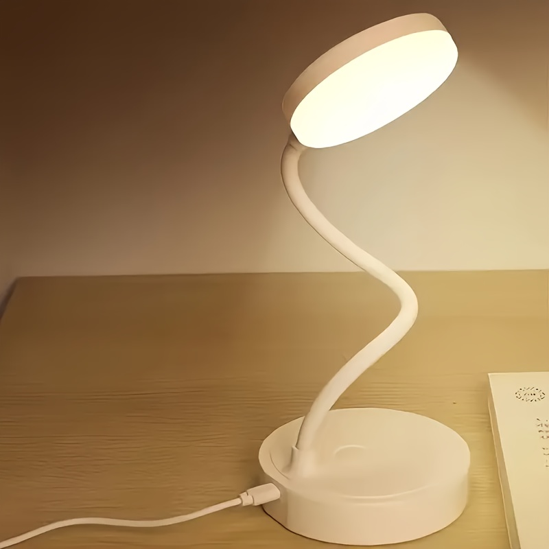 Minimalistička stona lampa, umetnička dekorativna svetiljka | LED svetlo je nežno za oči, napaja se preko USB-a, dizajnirana za kućnu upotrebu tokom noćnog čitanja, lampa za čitanje sa 3 podesiva režima boja - pogodna za dnevne sobe, spavaće sobe