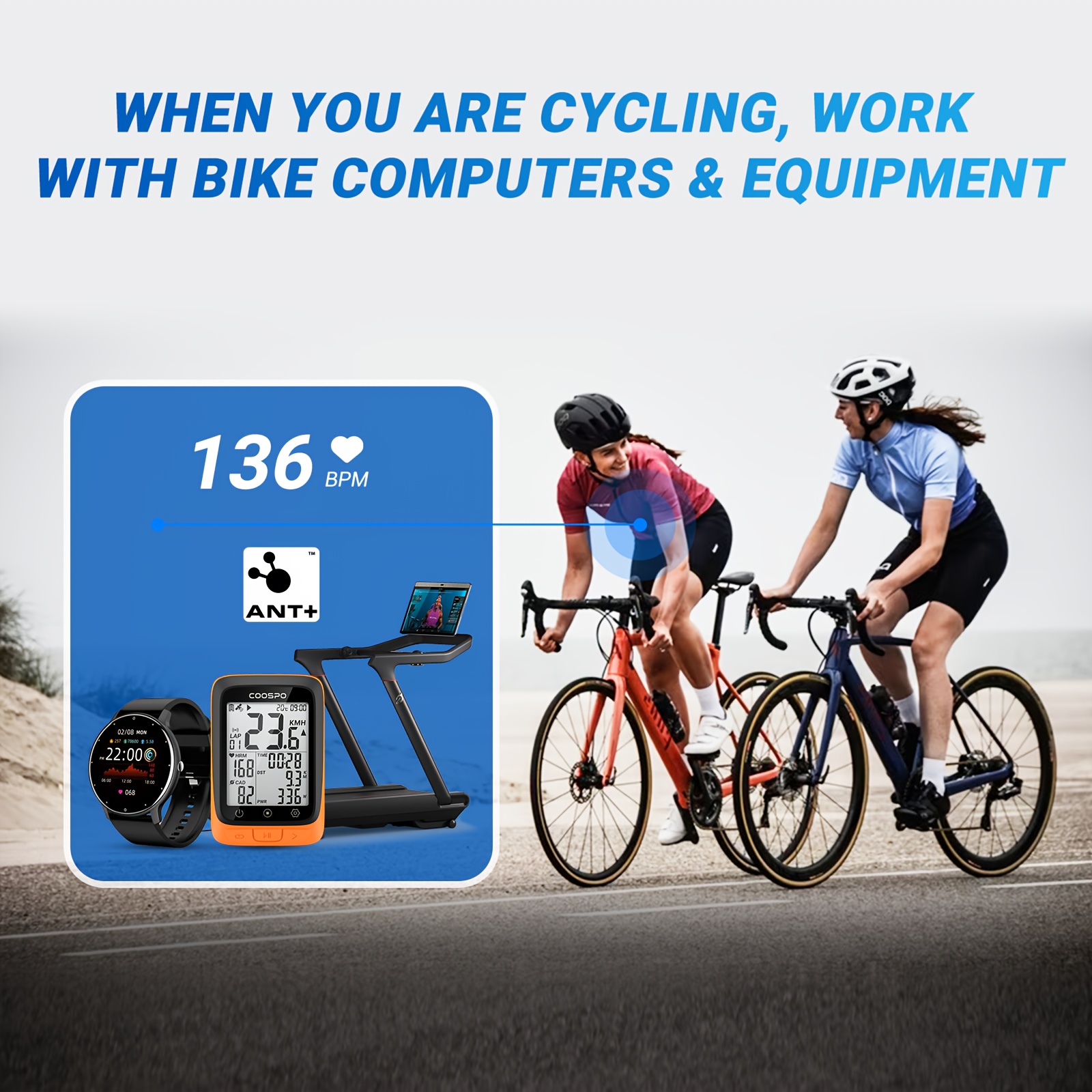 COOSPO HR7 Biciklistički Dodaci Senzor Srčanog Ritma Bežični Senzor Srčanog Ritma Kompatibilan sa Biciklističkim Računarom