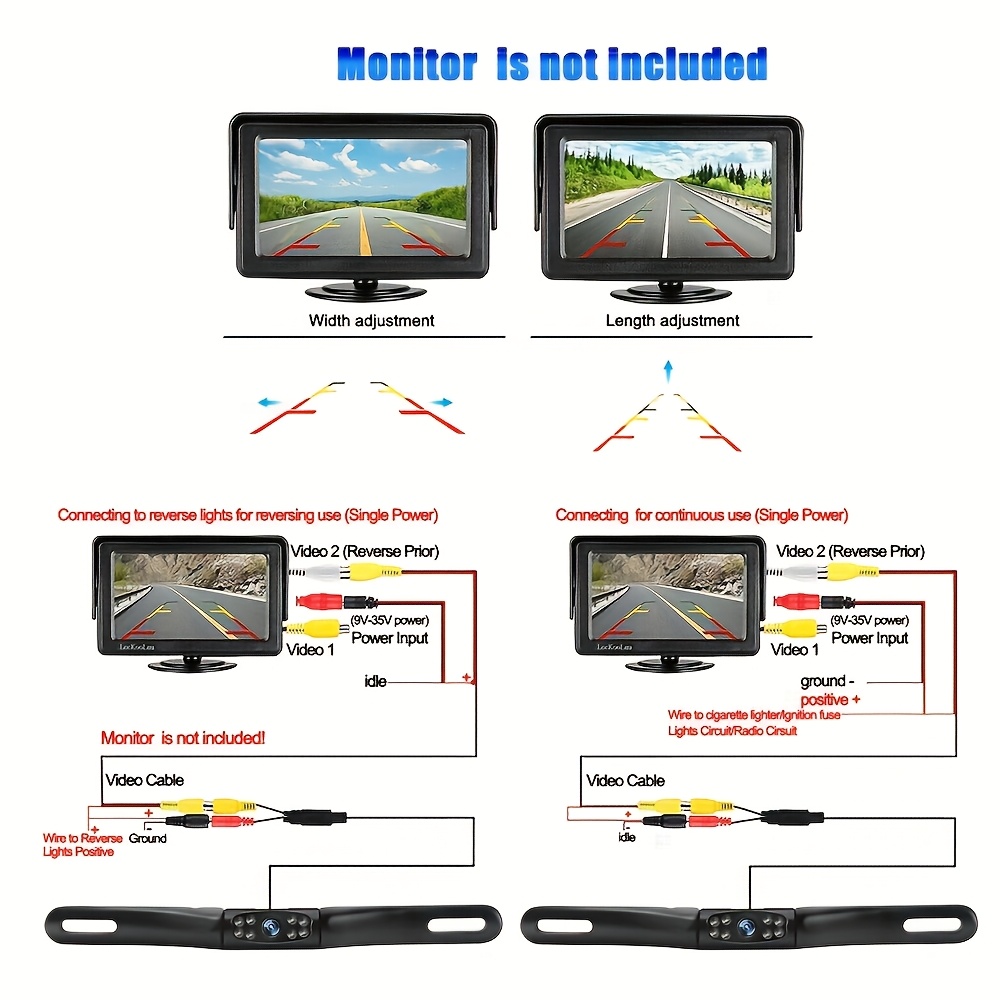 Automobilski metalni kamera za vožnju unazad, univerzalna kamera sa tablicom za kamionete i SUV vozila, savršena širokougaona sa 8 LED svetala za noćnu viziju