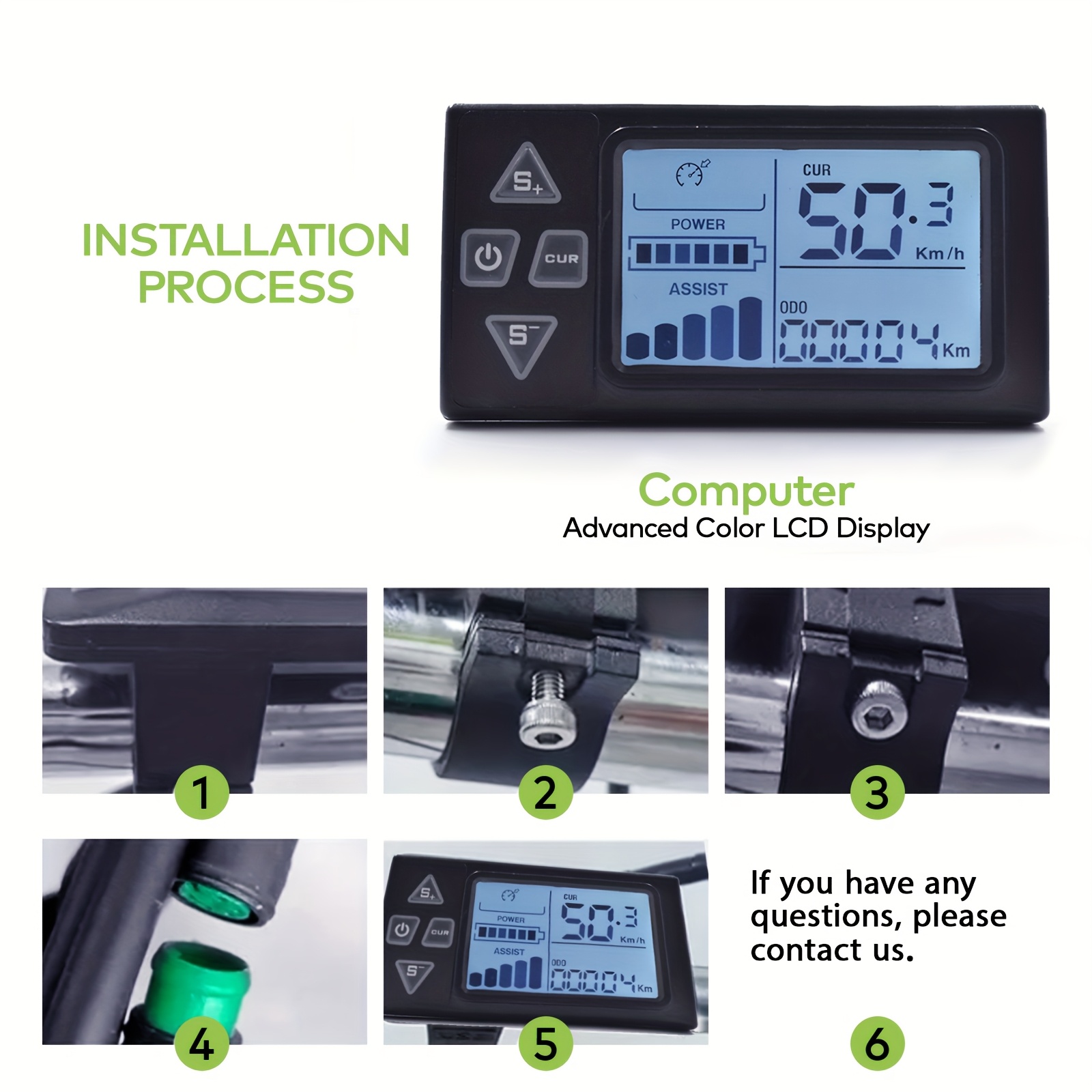 UART2 Biciklistički merač, električni skuter LCD ekran brzinomjer i odometar za vožnju