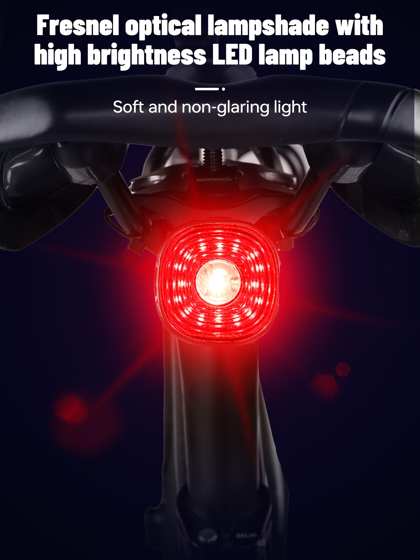 PHMAX Biciklističko zadnje svetlo IP66 vodootporno, punjivo sa 6 modova i dvostrukim nosačem za jednostavnu montažu