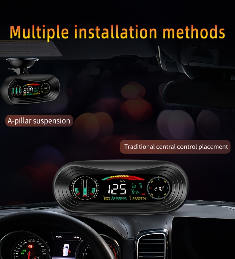Novi automobilski elektronski kompas GPS Head-Up HUD displej, upozorenje na umor, brzinomjer, visinomjer, satelitsko pozicioniranje, kompas višefunkcionalni digitalni precizni displej, potpuno automatski satelitski signalni podaci, kul off-road modifikacija