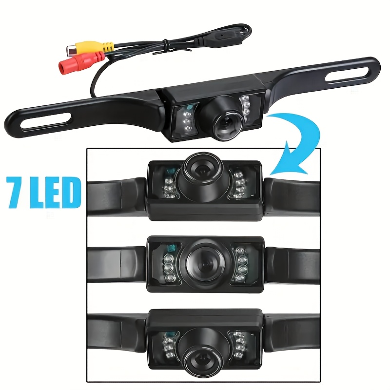 CMOS Rezervna Kamera sa Registarskom Tablicom, Noćni Vid 8LED IR Kameru za Vožnju Unazad i Lakša Montaza na Monitor vozača, Bez Baterije